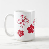 Mug Papillons rouges et positions (Gauche)