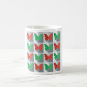 Mug Papillons rouges et verts