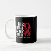 Mug Papillons Son Combat Est Mon Combat Maladie Cardia (Gauche)
