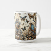 Mug Papillons Steampunk Vintage  (Devant droit)