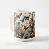 Mug Papillons Steampunk Vintage  (Devant gauche)