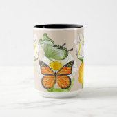 Mug Papillons sur une grosse boue combo (Centre)