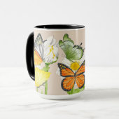 Mug Papillons sur une grosse boue combo (Devant gauche)