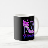 Mug Papillons talons hauts 70 et fabuleux 70e annivers (Devant droit)