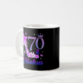 Mug Papillons talons hauts 70 et fabuleux 70e annivers (Devant gauche)