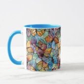Mug Papillons Turquoise Bleu Orange Violet (Gauche)