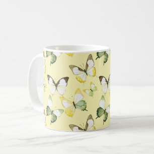 Mug Papillons Vert Jaune
