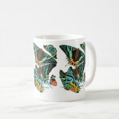 Mug Papillons verts vintage de E.A. Séguy (Devant droit)