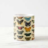 Mug Papillons vintages illustrés - Jaune (Centre)