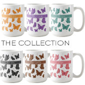 Mug Papillons Violets & Points Nom Personnalisé Monogr