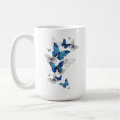 Mug Papillons volants bleus Morpho (Gauche)