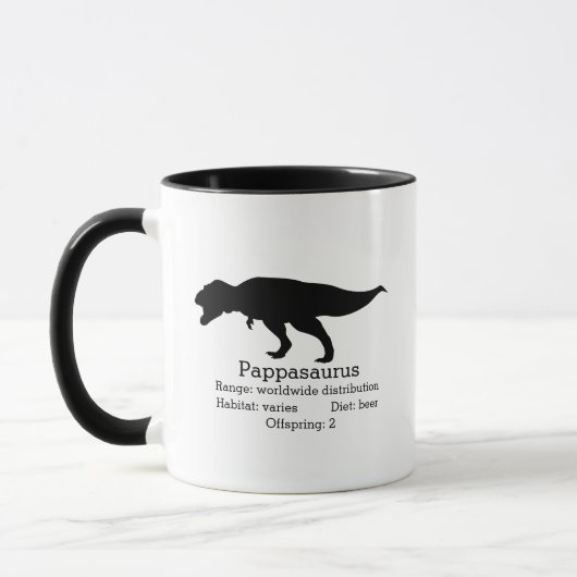 Mug Pappasaurus papa personnalisable (Gauche)