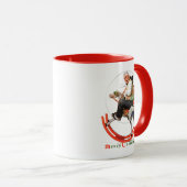 Mug Papy sur le cheval de basculage (Devant droit)