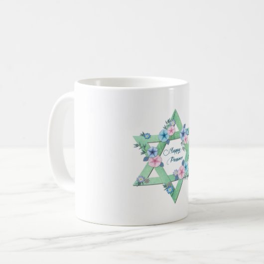 Mug Pâque - Etoile de Pesach de David  (Devant gauche)