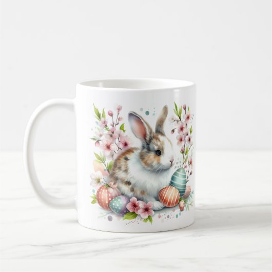 Mug Pâques - Aquarelle Rabbit - (Gauche)