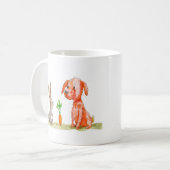 Mug Pâques avec chien et lapin (Devant gauche)