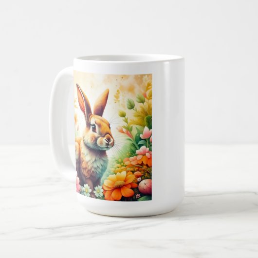 Mug Pâques avec Joy Bunny Vintage (Devant gauche)