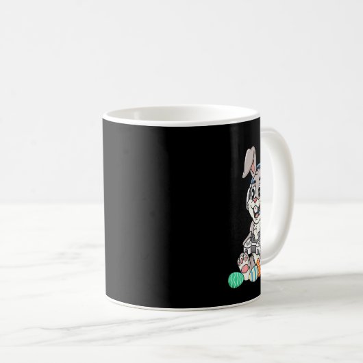 Mug Pâques Bunny Gamer Amusants OEufs Jeu Jeu Joueur E (Devant droit)