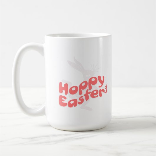 Mug Pâques Hoppy Rétro Rose Orange (Gauche)
