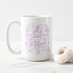 Mug Pâques Il A Risqué Christian Script Lavender