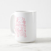 Mug Pâques Il A Risqué Christian Script Stylish Rose (Devant gauche)