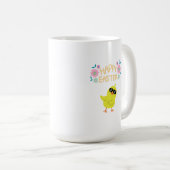 Mug Pâques joyeuses d'un poussin Cool sur un (Devant droit)