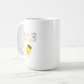 Mug Pâques joyeuses d'un poussin Cool sur un (Devant gauche)