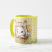 Mug Pâques joyeuses et dynamiques dans un arrière - pl (Devant gauche)