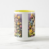 Mug Pâques lapins de vacances Tulipes Daffodils Daisée (Centre)