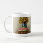 Mug Pâques Panier Œufs Fleurs Antique (Gauche)