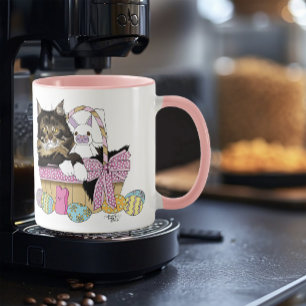 Mug Pâques Panier Tabby Kitten