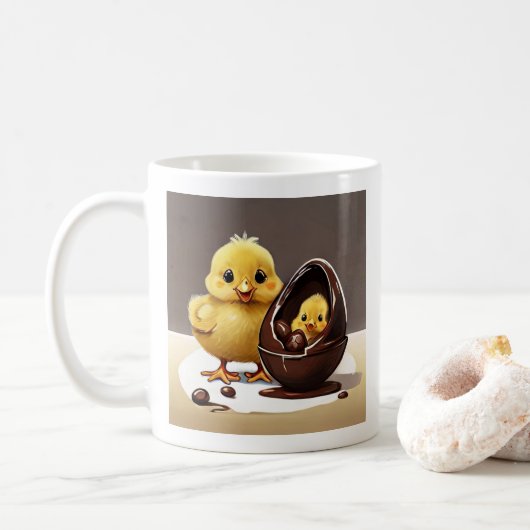 Mug Pâques poulet et poulet (Avec donut)