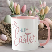 Mug Pâques Rtro Rose Et Bleu Pastel Joyeux