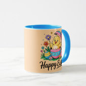 Mug Pâques : Une Ode aux Couleurs et à la Joie (Devant droit)