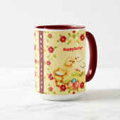 Mug Pâques Vintage Collection de vacances de poulet (Devant droit)