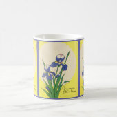 Mug Pâques vintage, fleurs d'iris de jardin violet (Centre)