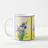 Mug Pâques vintage, fleurs d'iris de jardin violet (Gauche)