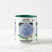 Mug Paquet de semences vintage, Fleurs d'aster violet (Centre)