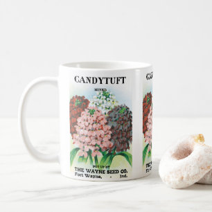 Mug Paquet de semences vintage, Fleurs de jardin Candy