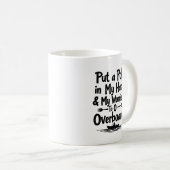 Mug Par-dessus bord avec joie (Devant droit)