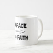 Mug Par grâce par la foi Bible Verse (Devant droit)