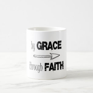 Mug Par grâce par la foi Bible Verse