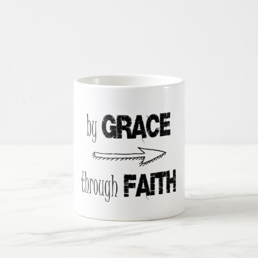 Mug Par grâce par la foi Bible Verse (Centre)