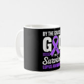 Mug Par la grâce de dieu un survivant sensibilisation (Devant gauche)
