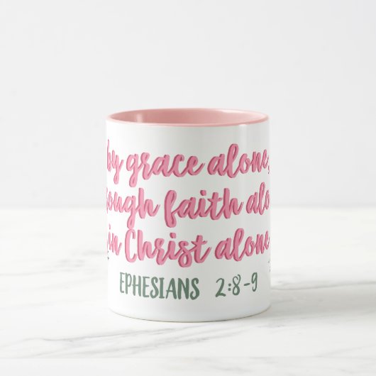 Mug Par La Grâce Seule, Par La Foi // Verse Biblique (Centre)
