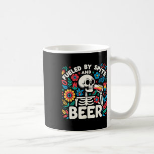 Mug Par Spite Et Bière Halloween Squelette Floral