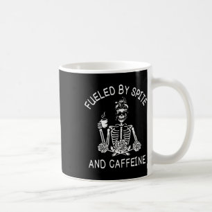 Mug Par Spite Et Caféine Floral Halloween Skeleton Wo