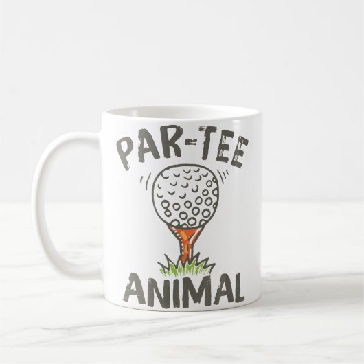 Mug Par Tee Animal Drôle de Golf (Gauche)