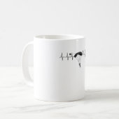 Mug Parachute Heartbeat Skydiving Sykdive Pulse (Devant gauche)