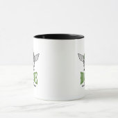 Mug Parachutisme crânien vert portugais (Centre)